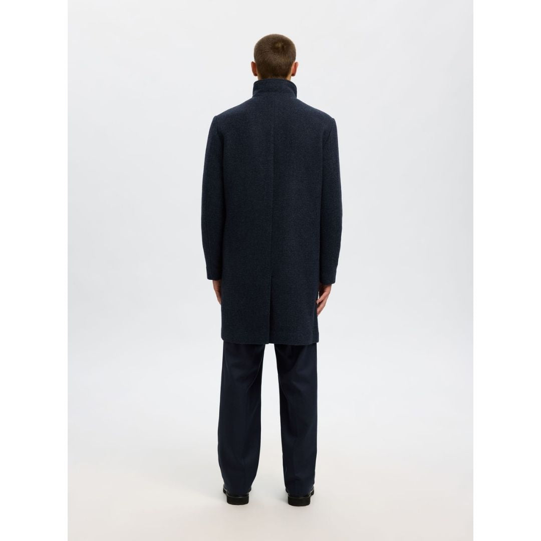 Selected Homme Wool Blend Coat - Sky Captain Blue