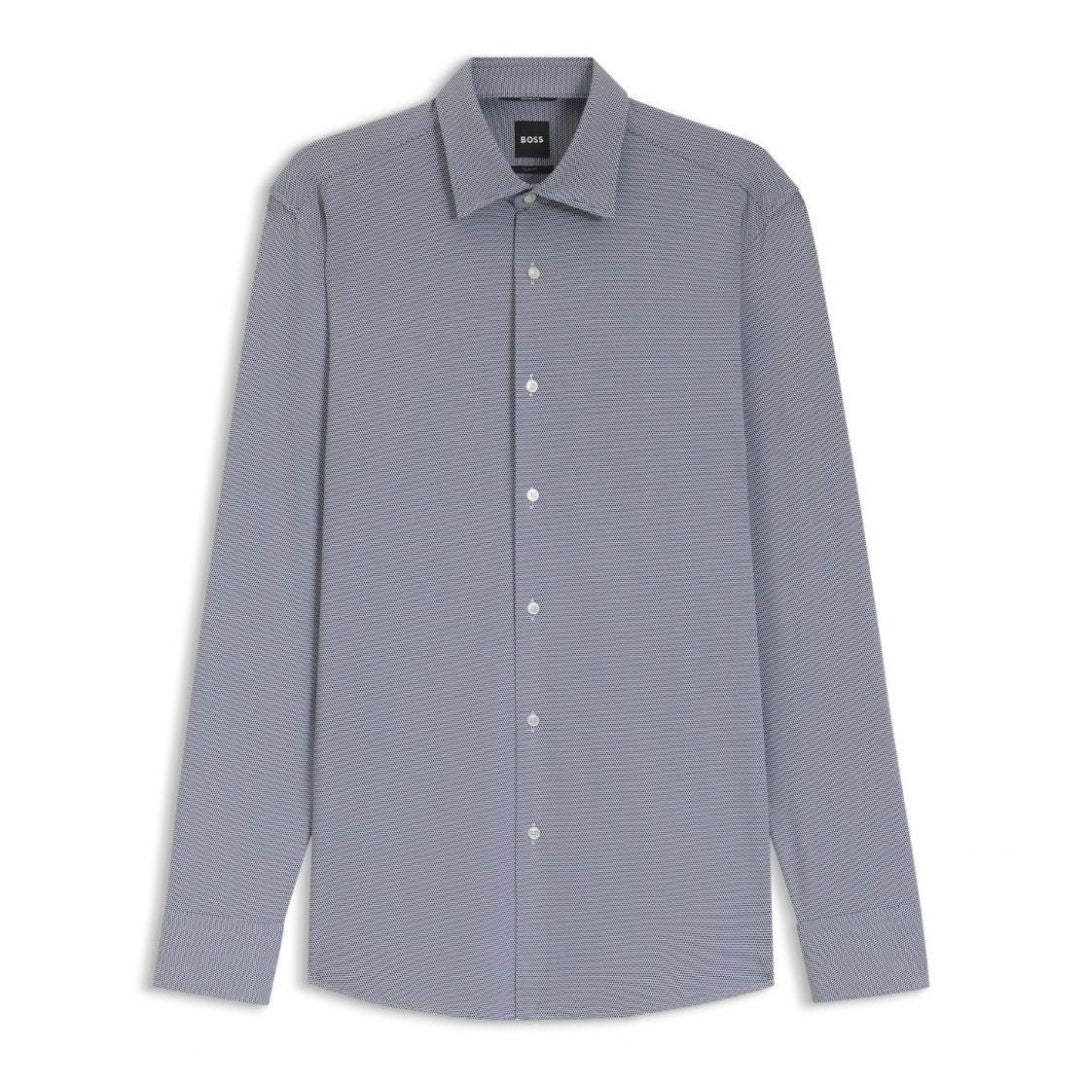 BOSS Slim Fit Performance-Stretch Shirt – Navy
