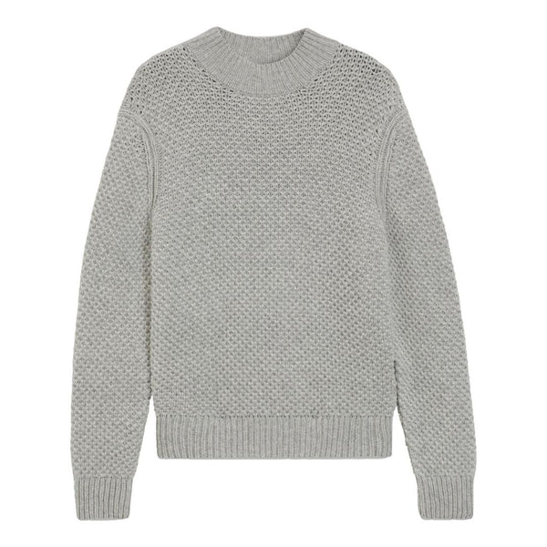 BOSS Structured Virgin Wool Sweater – Grey
