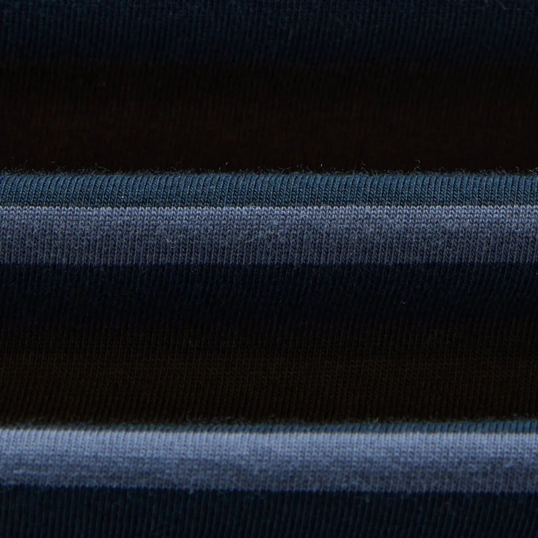 Wax London Rowhill Rugby Mirror Stripe - Brown/Navy