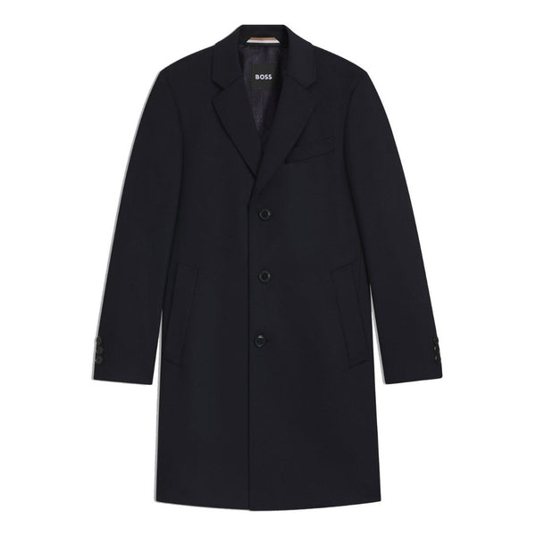 BOSS Slim Fit Wool-Cashmere Coat – Blue