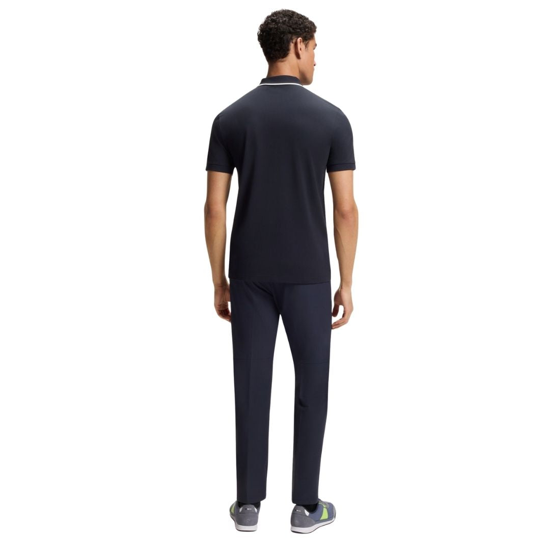 Boss Green Philix GOC Active Slim-Fit Polo-Shirt Moisture-Wicking Stretch Cotton - Dark Blue
