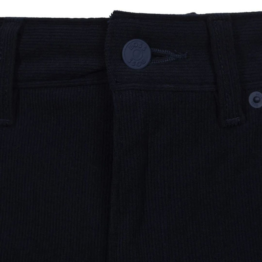 BOSS Black Delaware Tech Travel Corduroy Trousers – Dark Blue