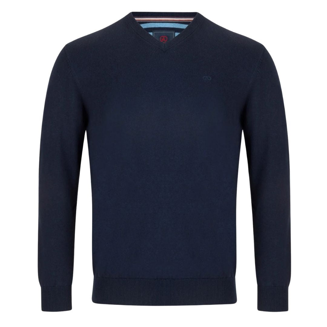 Andre Valencia V-Neck Knit - Navy