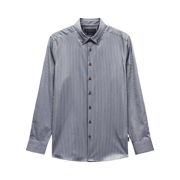 Bugatti Casual Stripe Shirt - Navy