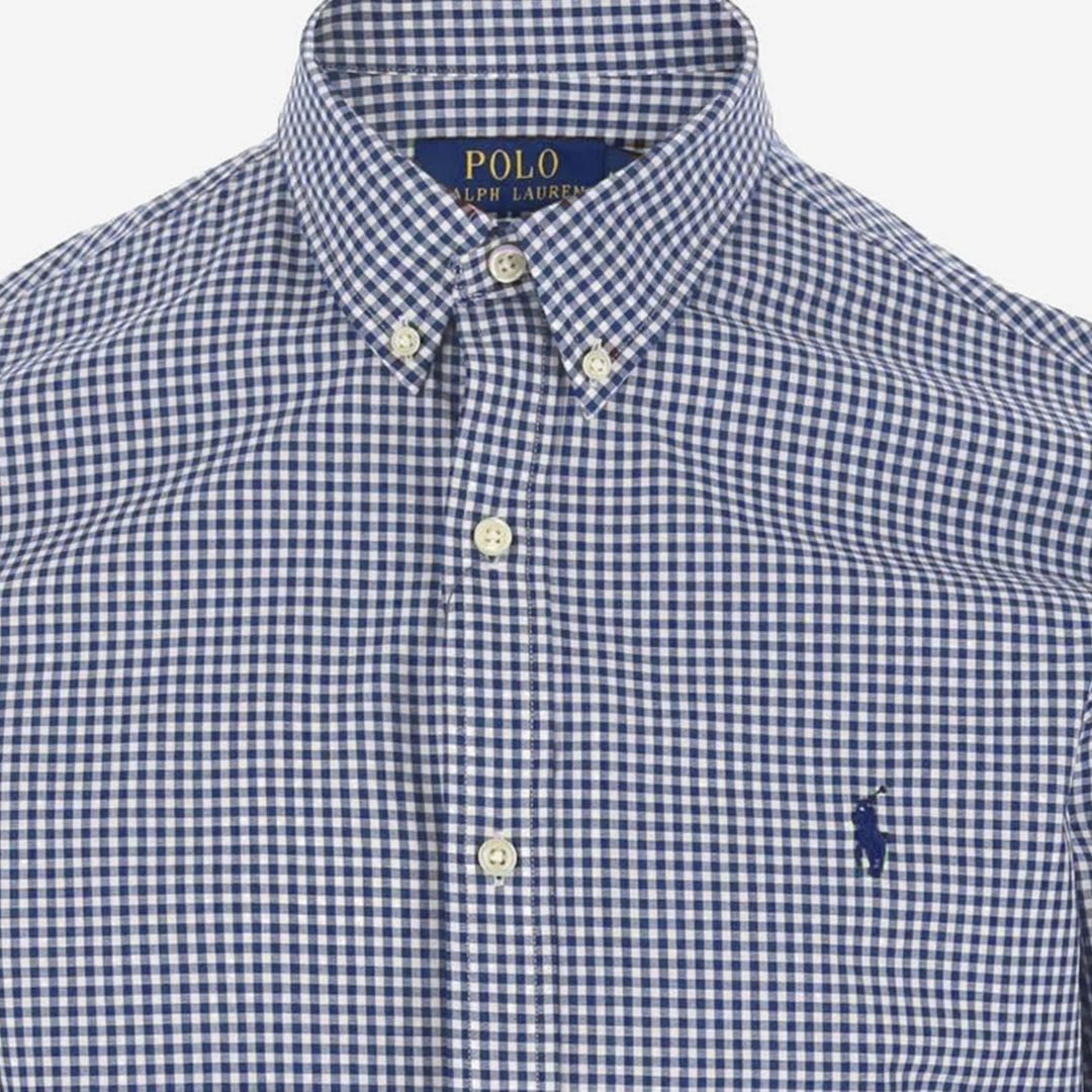 Polo Ralph Lauren Stretch Cotton Checked Shirt - Blue