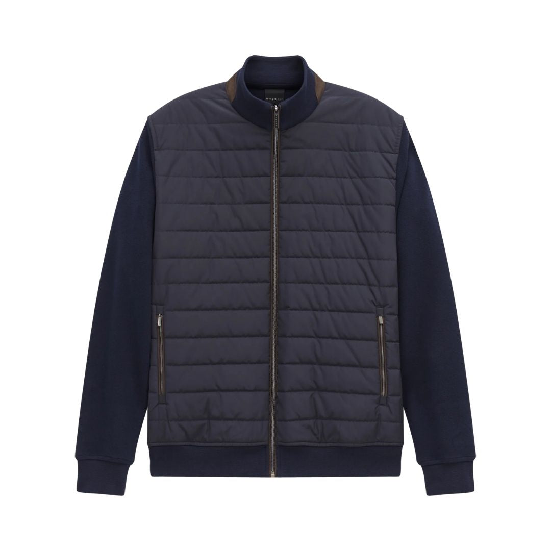 Bugatti Knitted Sweater Jacket - Navy