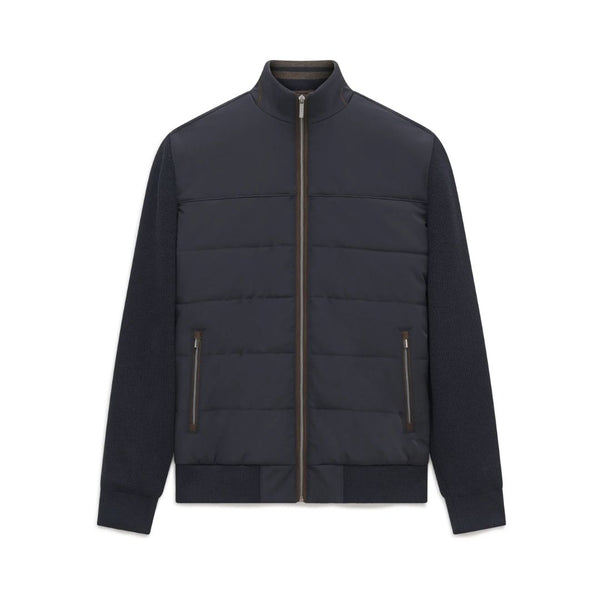Bugatti Knitted Zip Thru Sweater Jacket - Navy