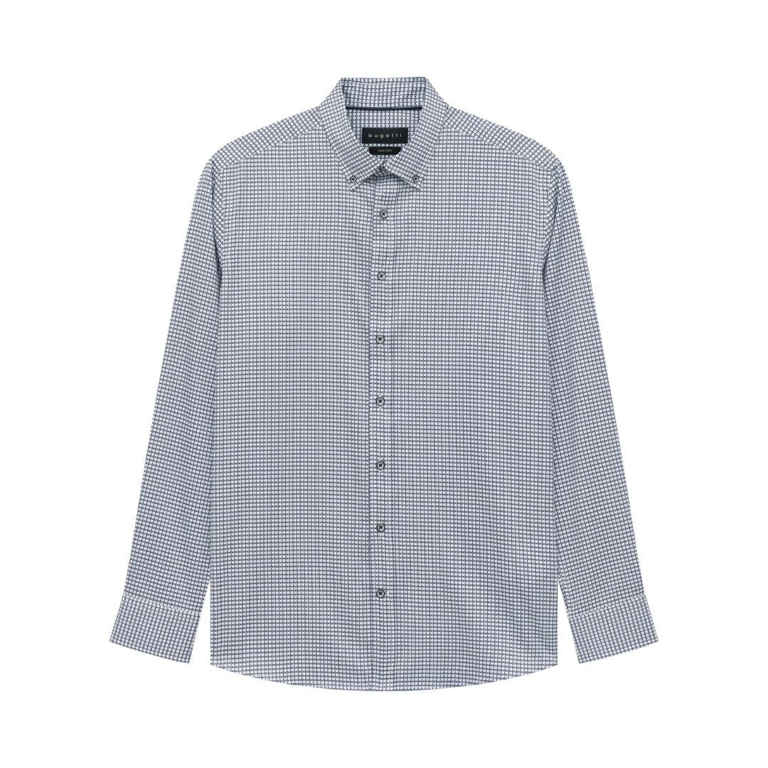 Bugatti Casual Shirt Micro Pattern - Navy