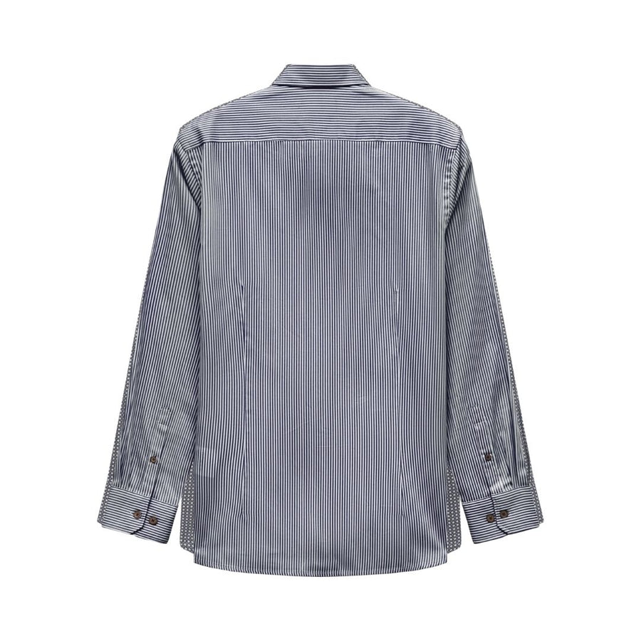 Bugatti Casual Stripe Shirt - Navy