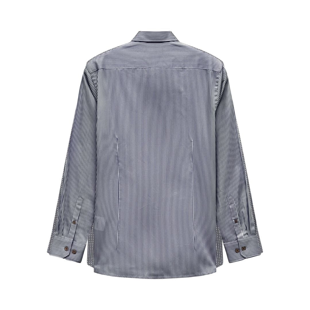 Bugatti Casual Stripe Shirt - Navy