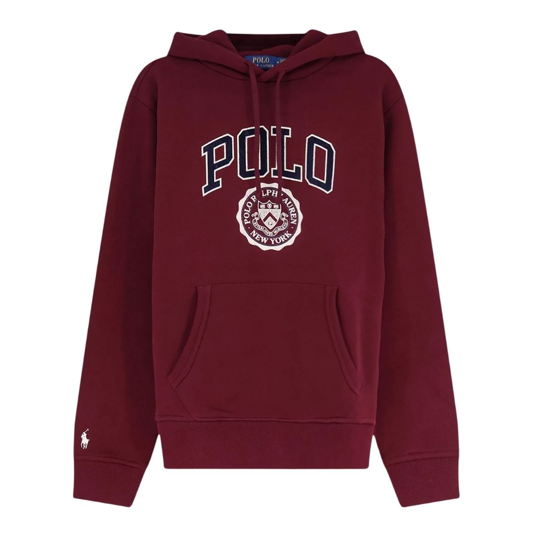 Polo Ralph Lauren Fleece Knit Sweatshirt Hoodie - Wine