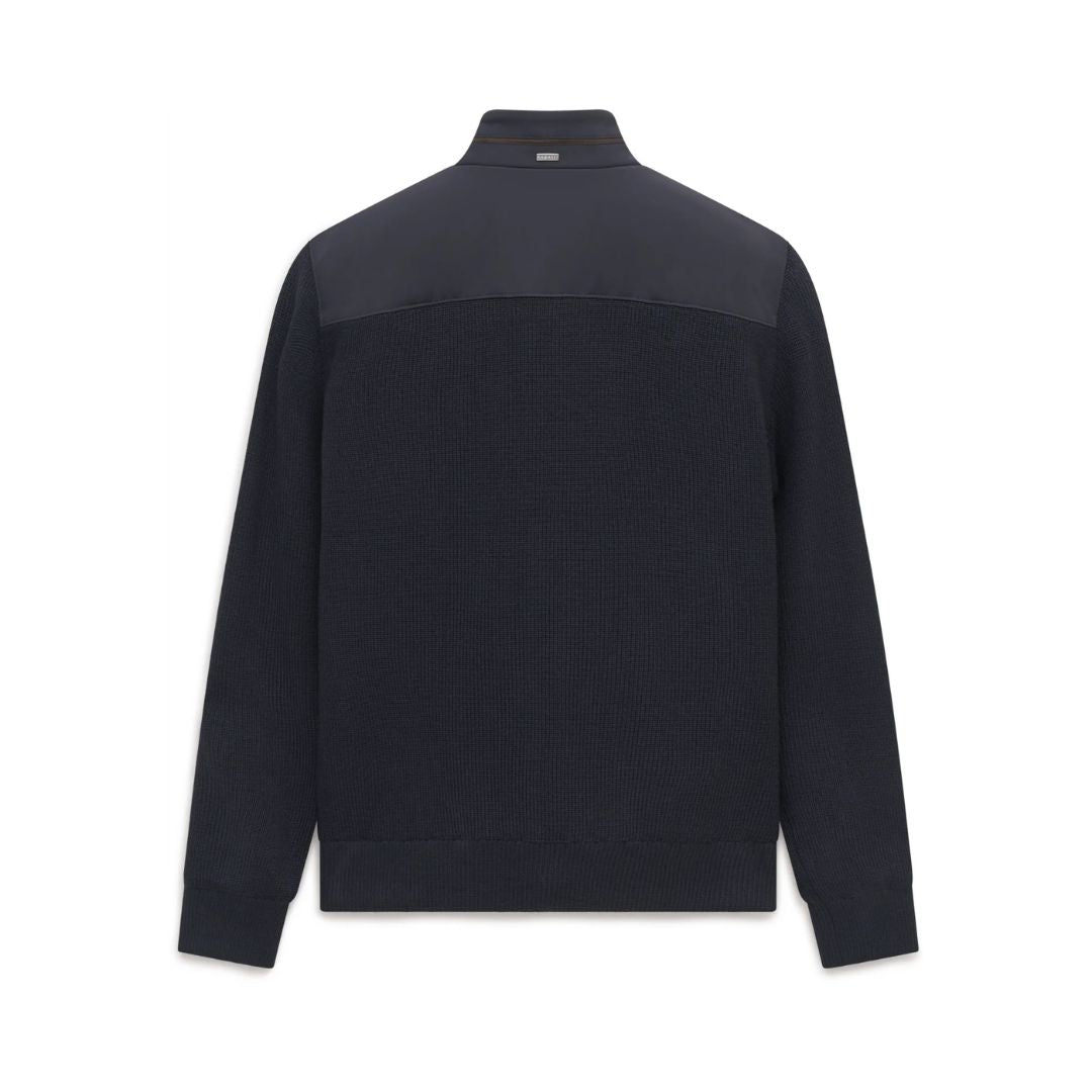 Bugatti Knitted Zip Thru Sweater Jacket - Navy