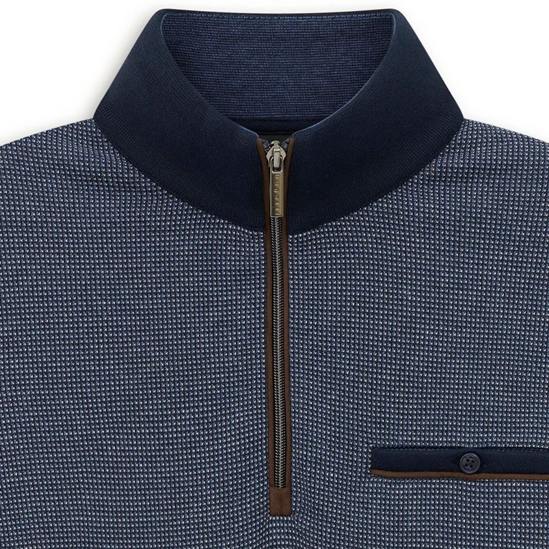 Bugatti Half Zip Sweatshirt - Navy Blue