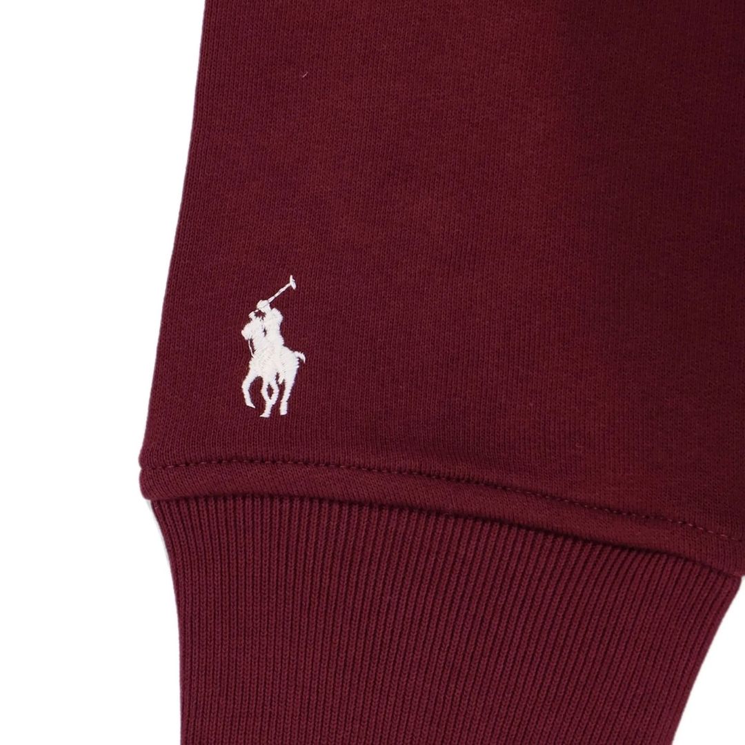 Polo Ralph Lauren Fleece Knit Sweatshirt Hoodie - Wine