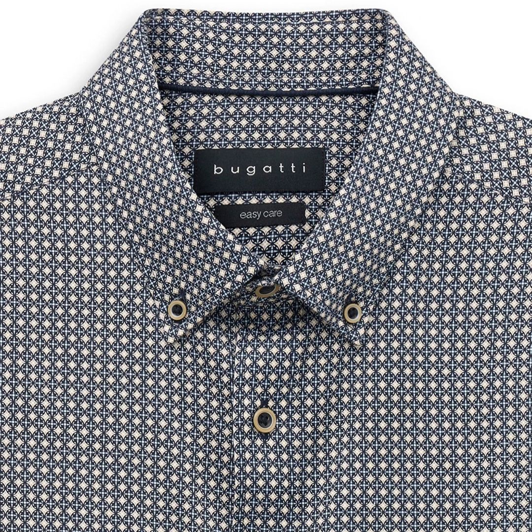 Bugatti Casual Shirt Micro Pattern - Navy