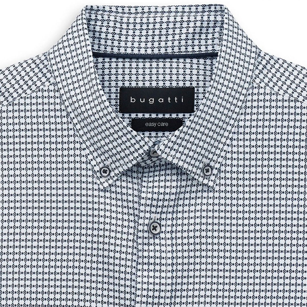 Bugatti Casual Shirt Micro Pattern - Navy