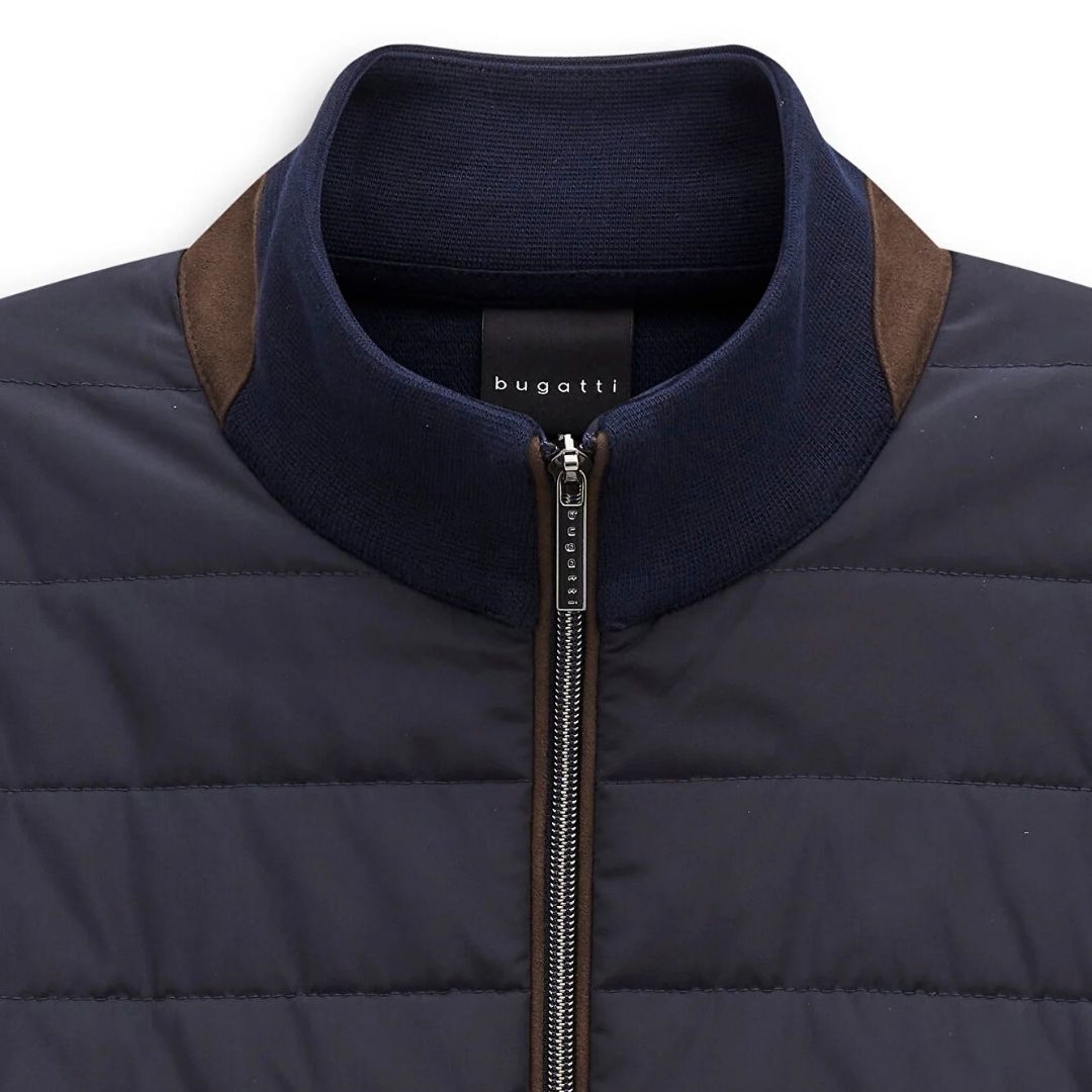 Bugatti Knitted Sweater Jacket - Navy