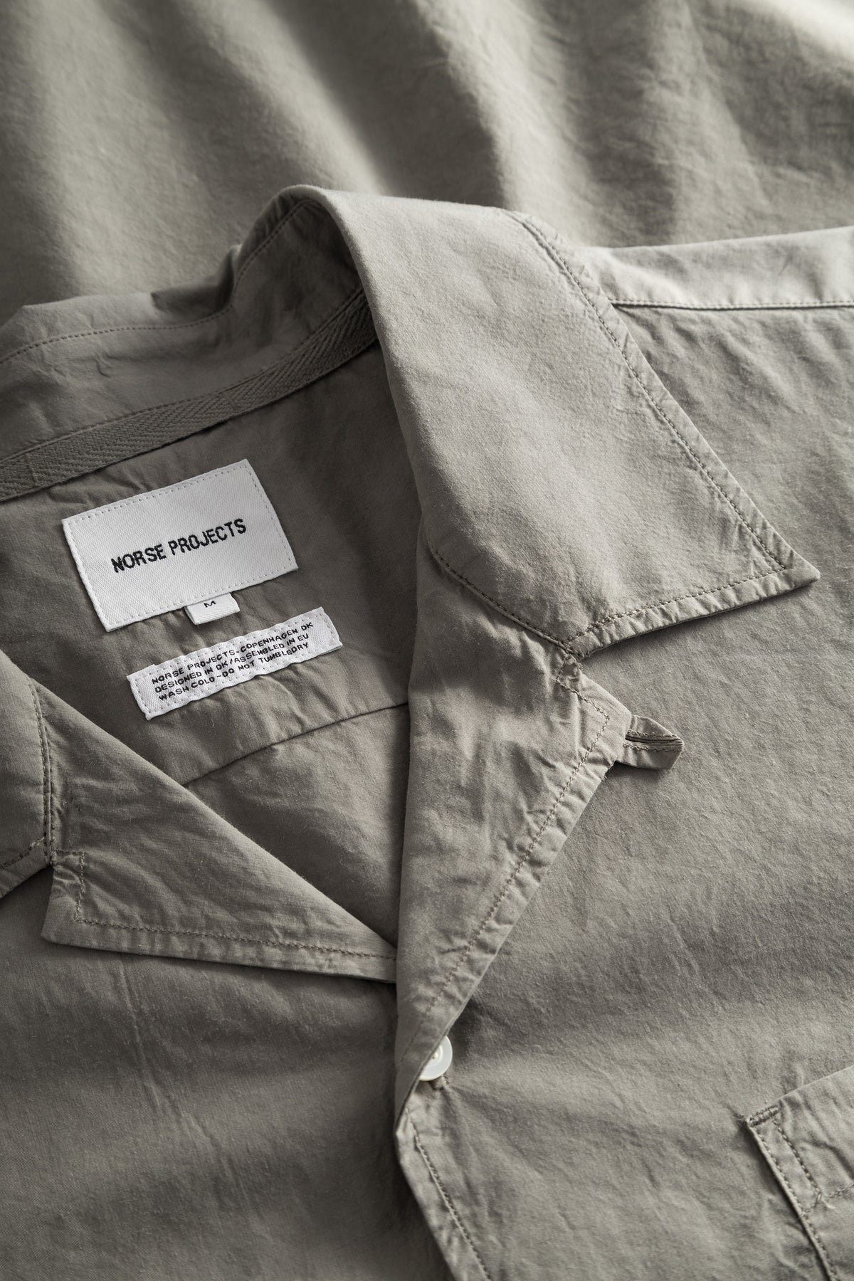 Norse Projects Carsten Cotton Tercel Shirt - Khaki