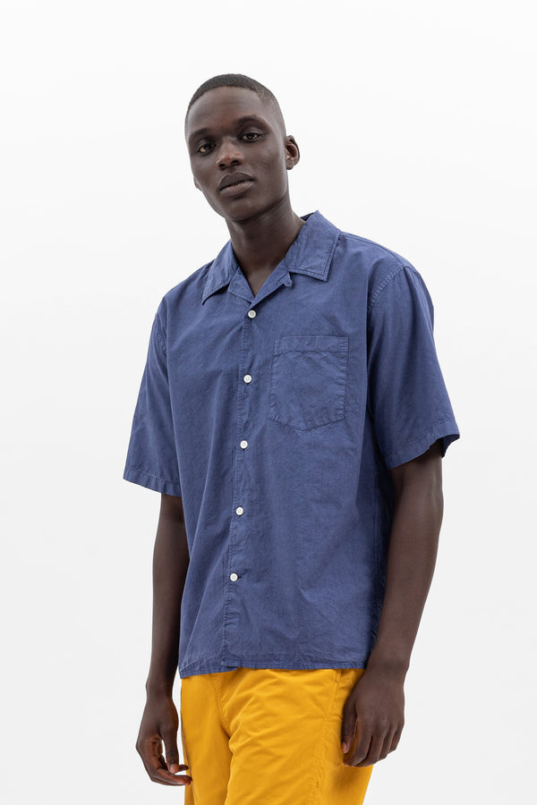 Norse Projects Carsten Cotton Tercel Shirt - Blue