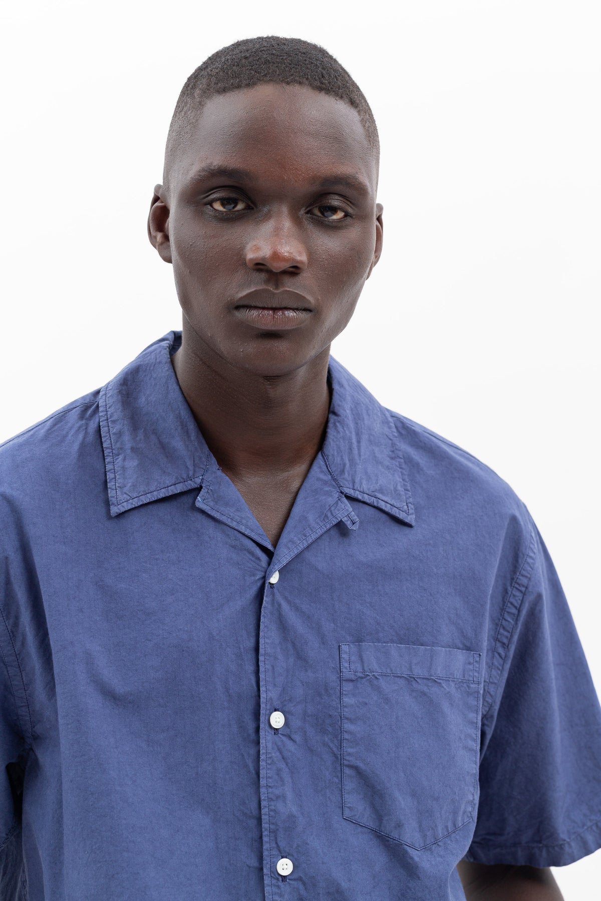 Norse Projects Carsten Cotton Tercel Shirt - Blue