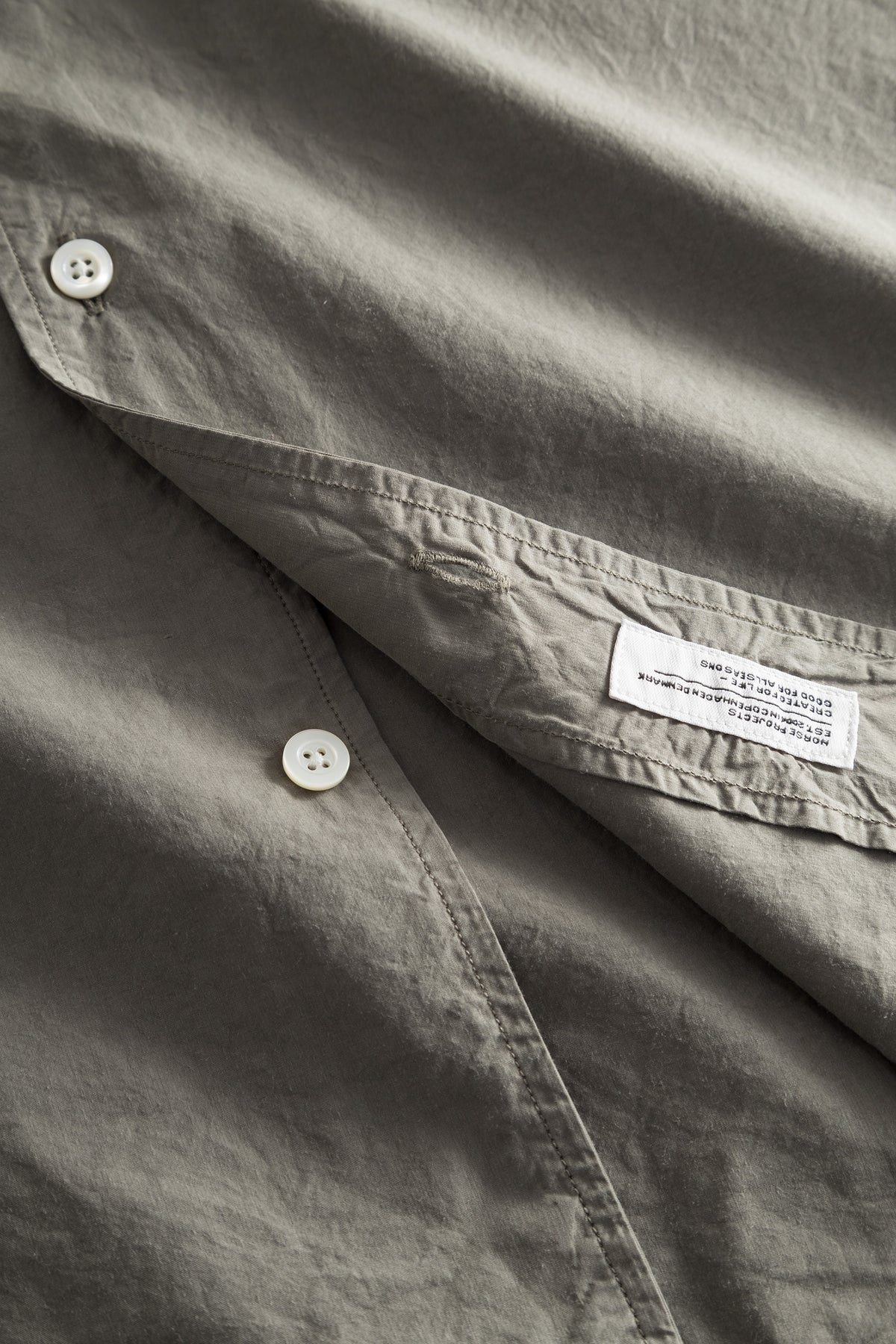 Norse Projects Carsten Cotton Tercel Shirt - Khaki