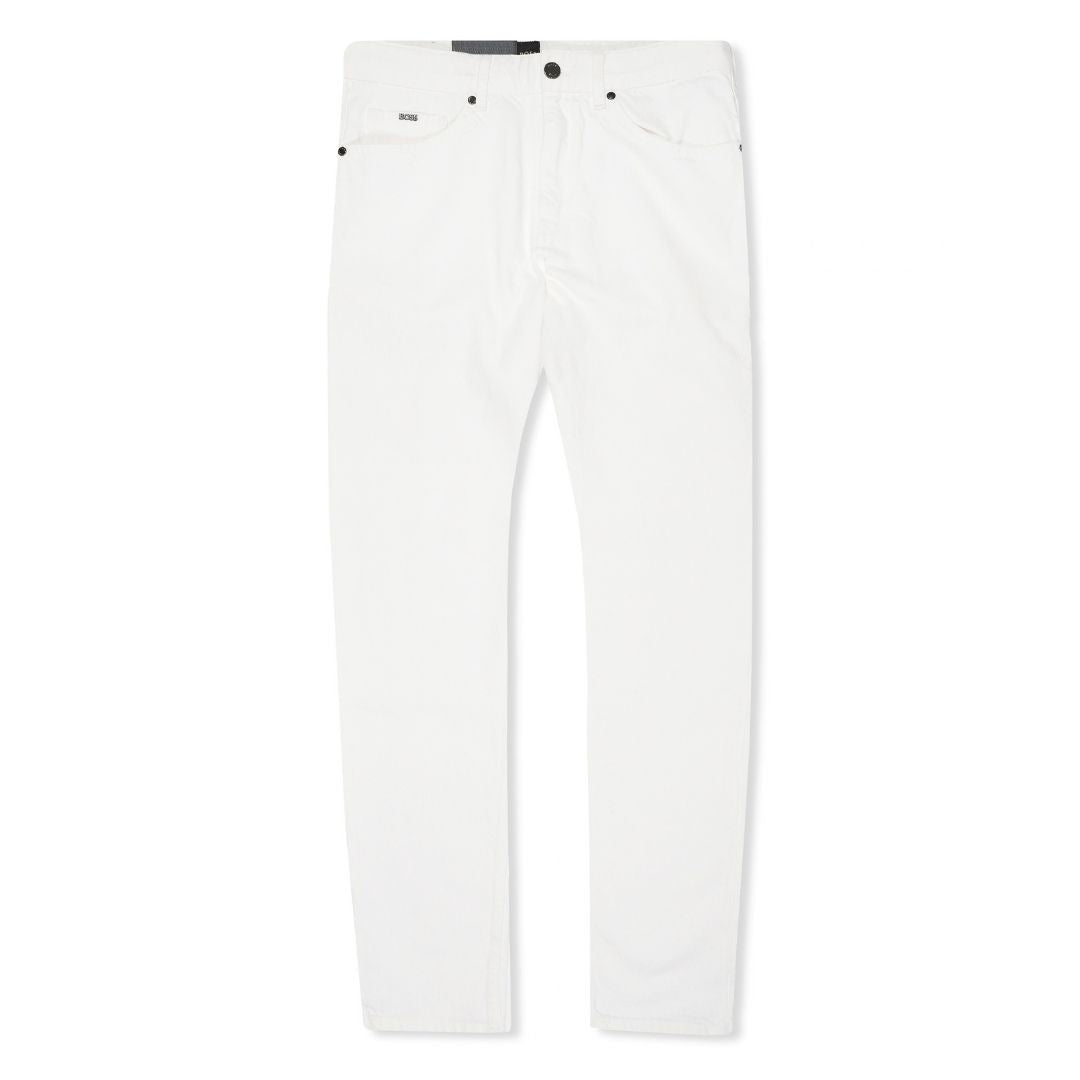 BOSS Taber Tapered Fit Jeans – White