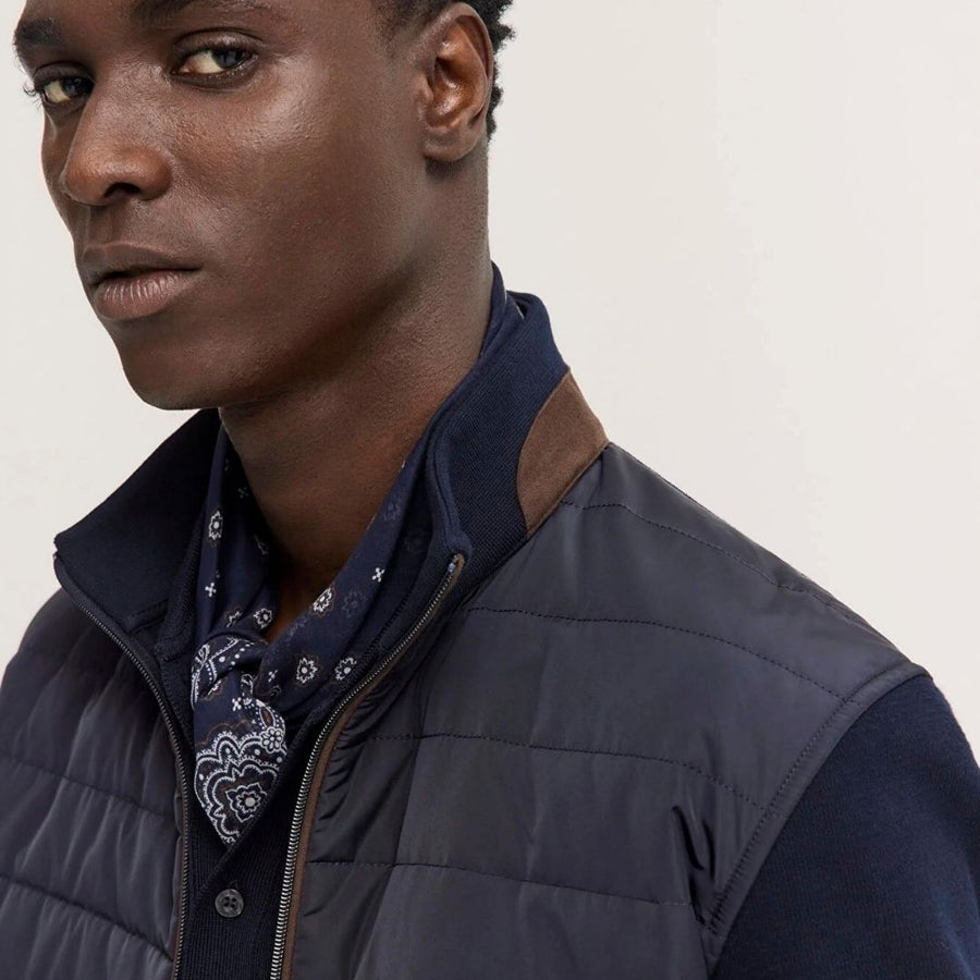 Bugatti Knitted Sweater Jacket - Navy