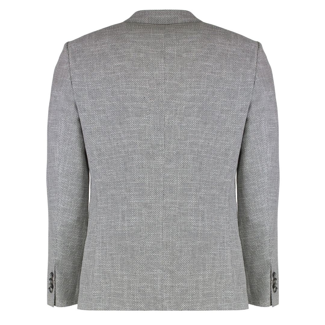 Boss Hutson Single Breasted Blazer -Silver