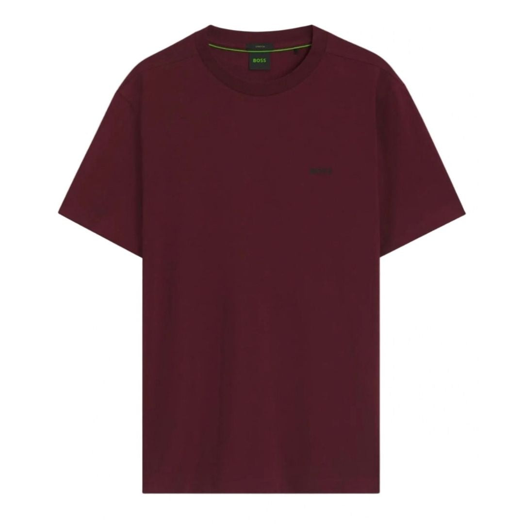 BOSS Green Stretch-Cotton Logo T-Shirt – Dark Red