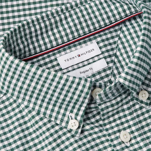 Tommy Hilfiger Heritage Oxford Gingham Regular Fit Shirt – Green