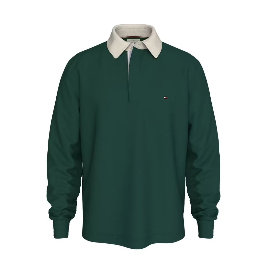 Tommy Hilfiger Essential Solid Rugby Shirt – Green
