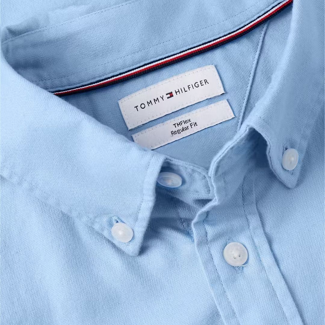 Tommy Hilfiger Flex Flannel Regular Fit Shirt – Blue