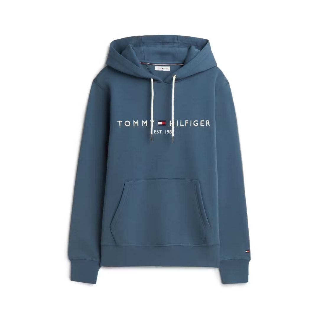 Tommy Hilfiger Logo Hoodie – Blue