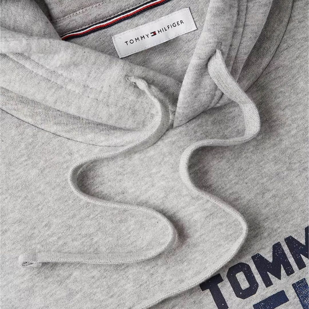 Tommy Hilfiger Hilfiger Stack Fleece Hoodie – Grey