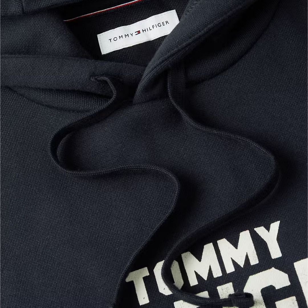 Tommy Hilfiger Hilfiger Stack Fleece Hoodie – Navy