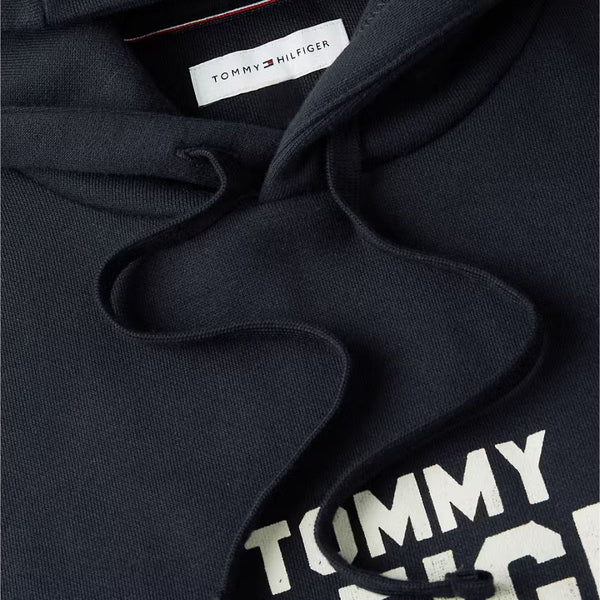 Tommy Hilfiger Hilfiger Stack Fleece Hoodie – Navy