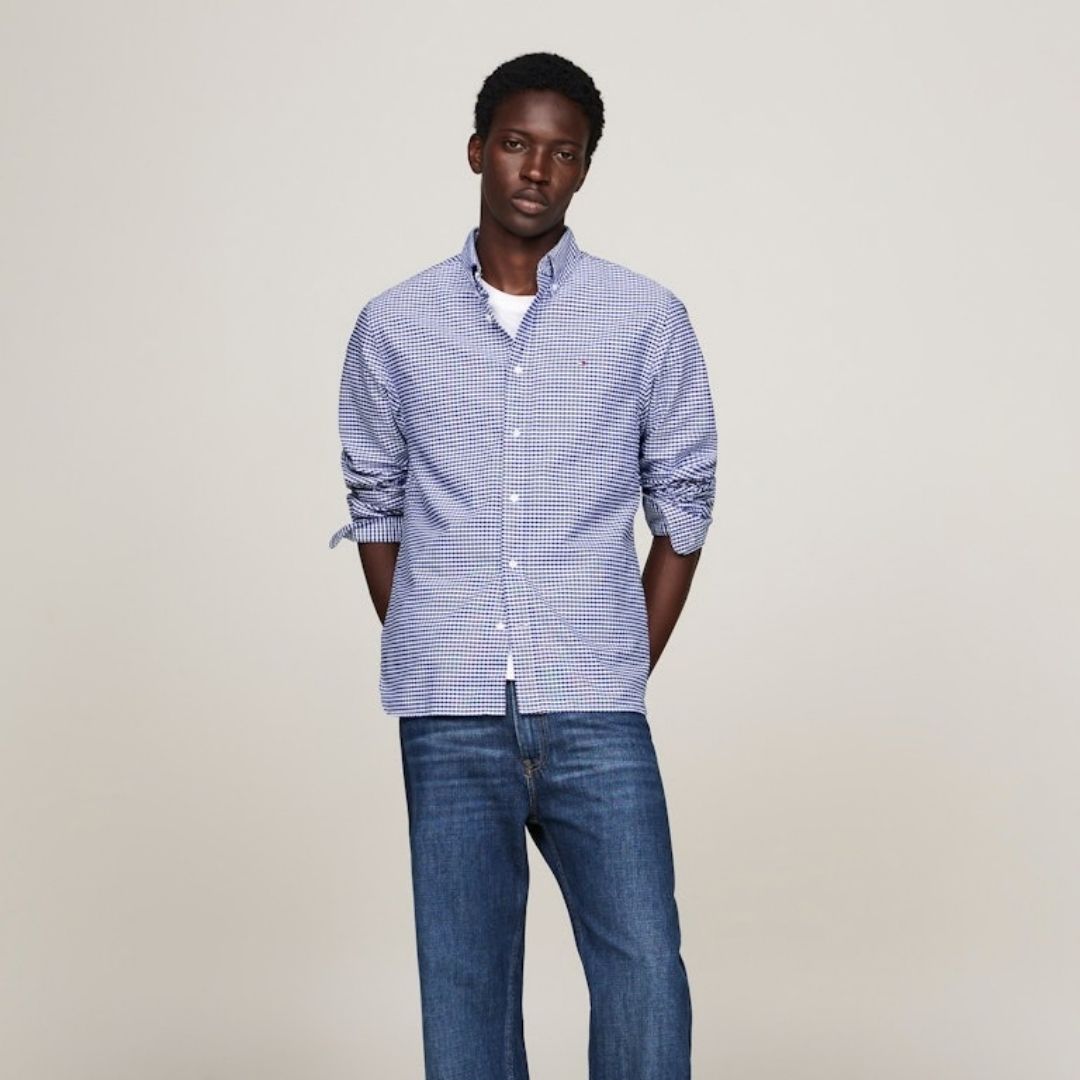 Tommy Hilfiger Heritage Oxford Gingham Regular Fit Shirt - Blue