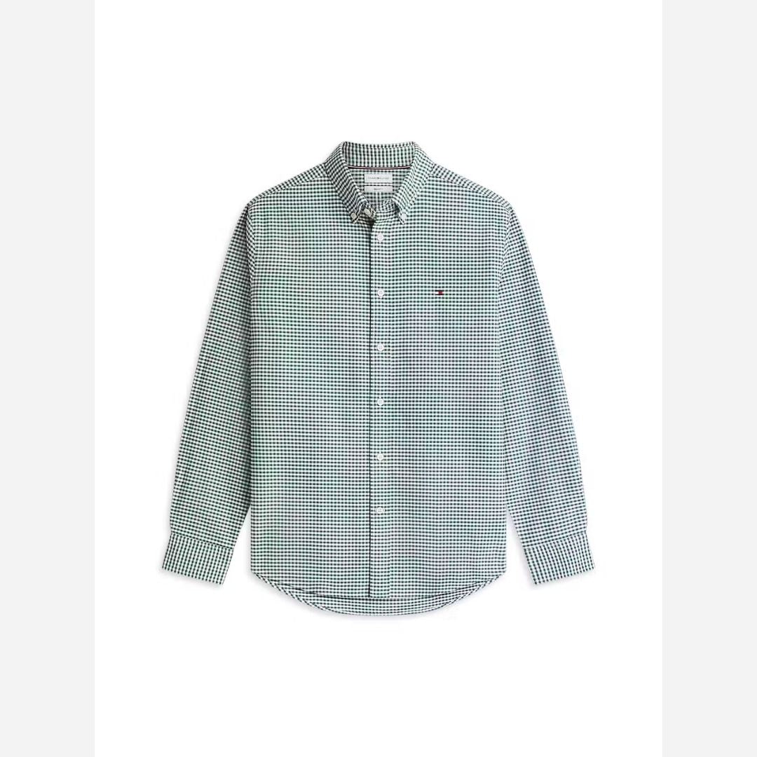 Tommy Hilfiger Heritage Oxford Gingham Regular Fit Shirt – Green