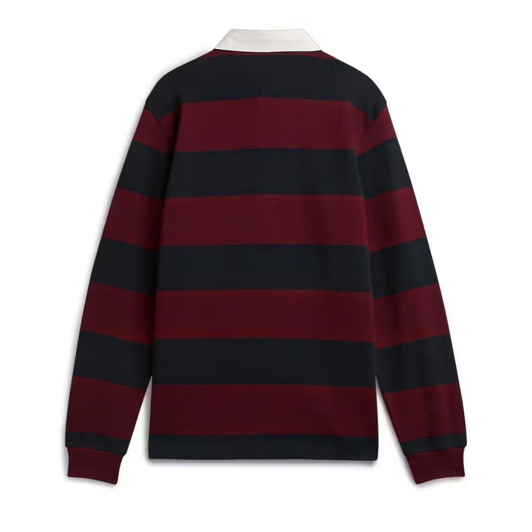 Tommy Hilfiger Essential Striped Rugby Shirt – Burgundy