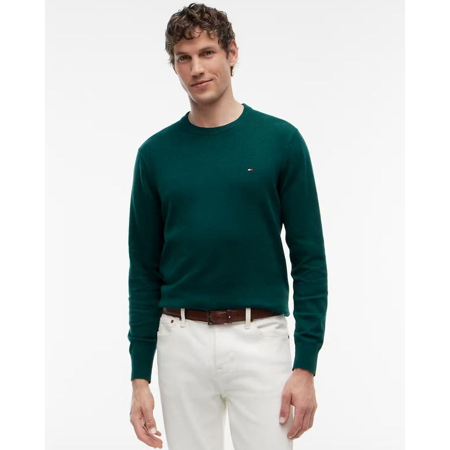 Tommy Hilfiger Pima Cotton Cashmere Crew-Neck Jumper – Green