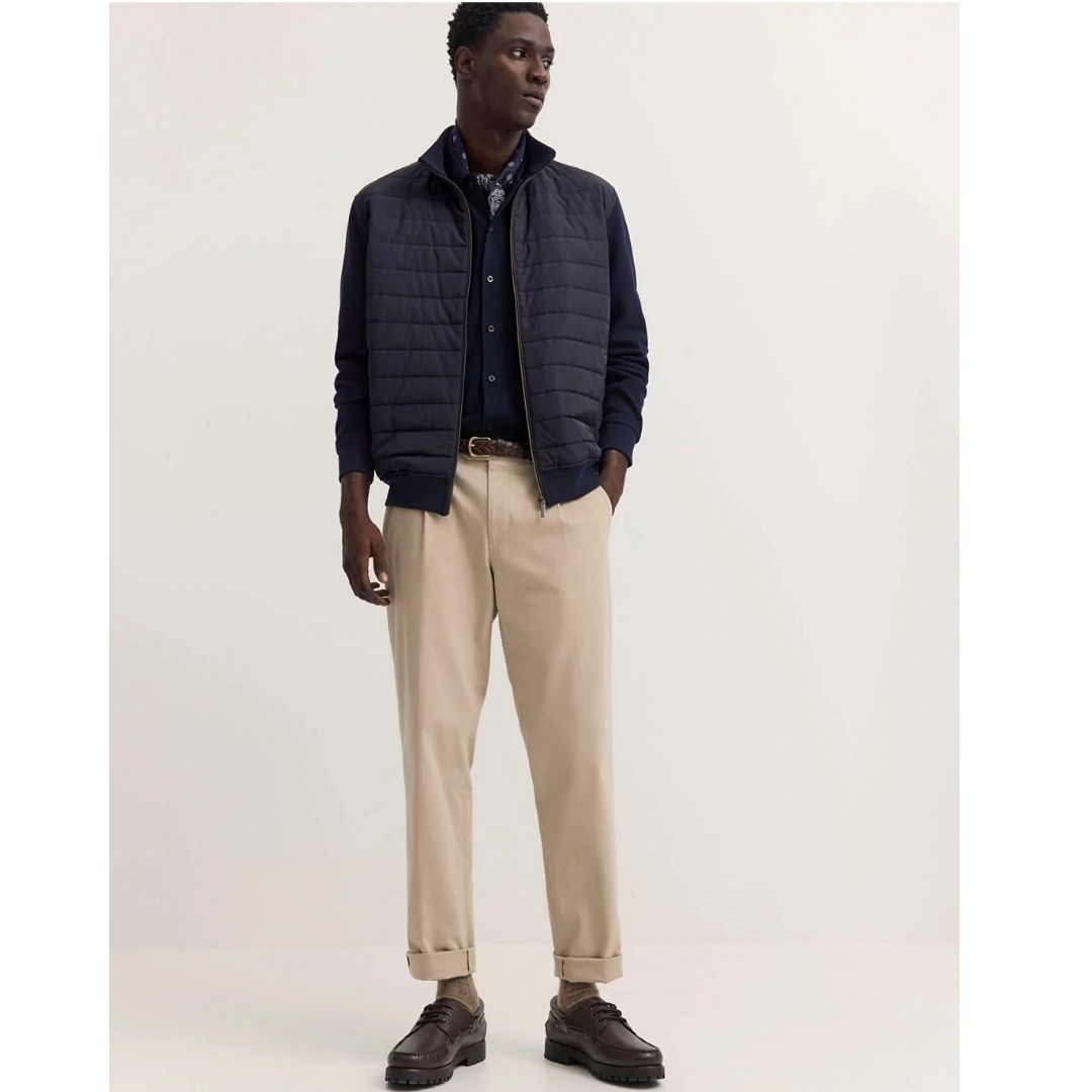 Bugatti Knitted Sweater Jacket - Navy