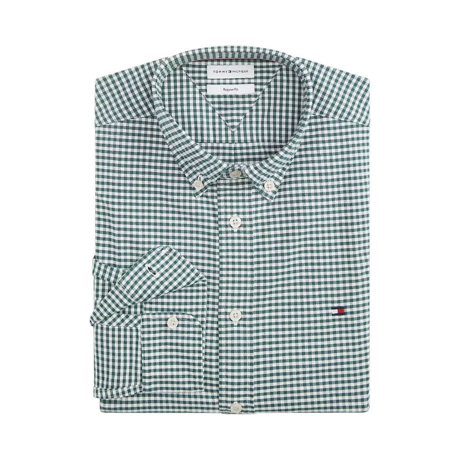 Tommy Hilfiger Heritage Oxford Gingham Regular Fit Shirt – Green
