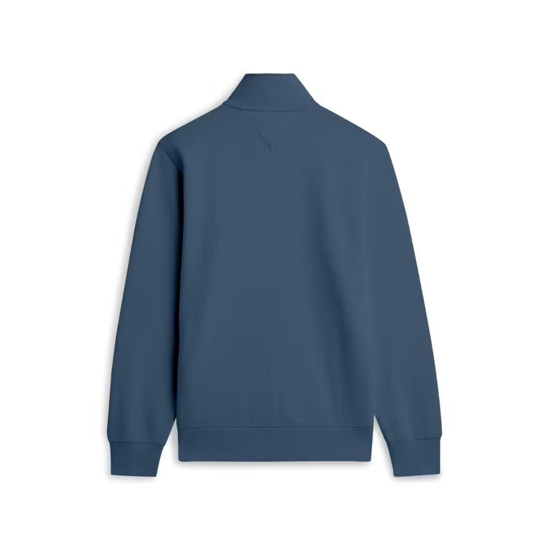 Tommy Hilfiger Logo Mock-Neck Sweatshirt – Blue