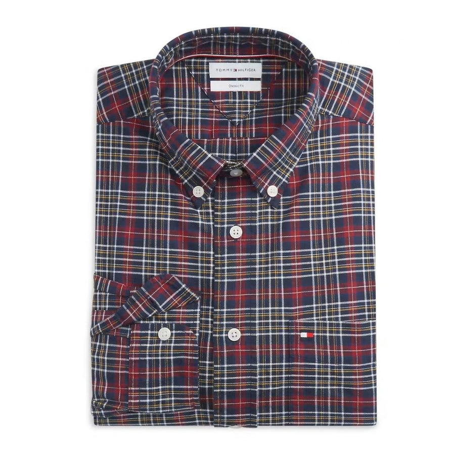 Tommy Hilfiger Oxford Tartan Relaxed Fit Shirt – Navy