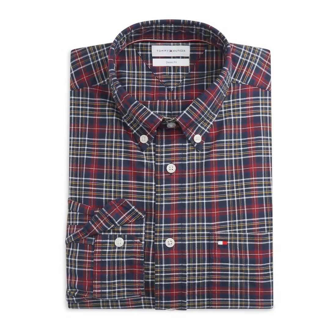 Tommy Hilfiger Oxford Tartan Relaxed Fit Shirt – Navy