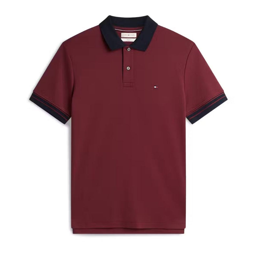 Tommy Hilfiger Interlock Regular Fit Polo Shirt – Burgundy