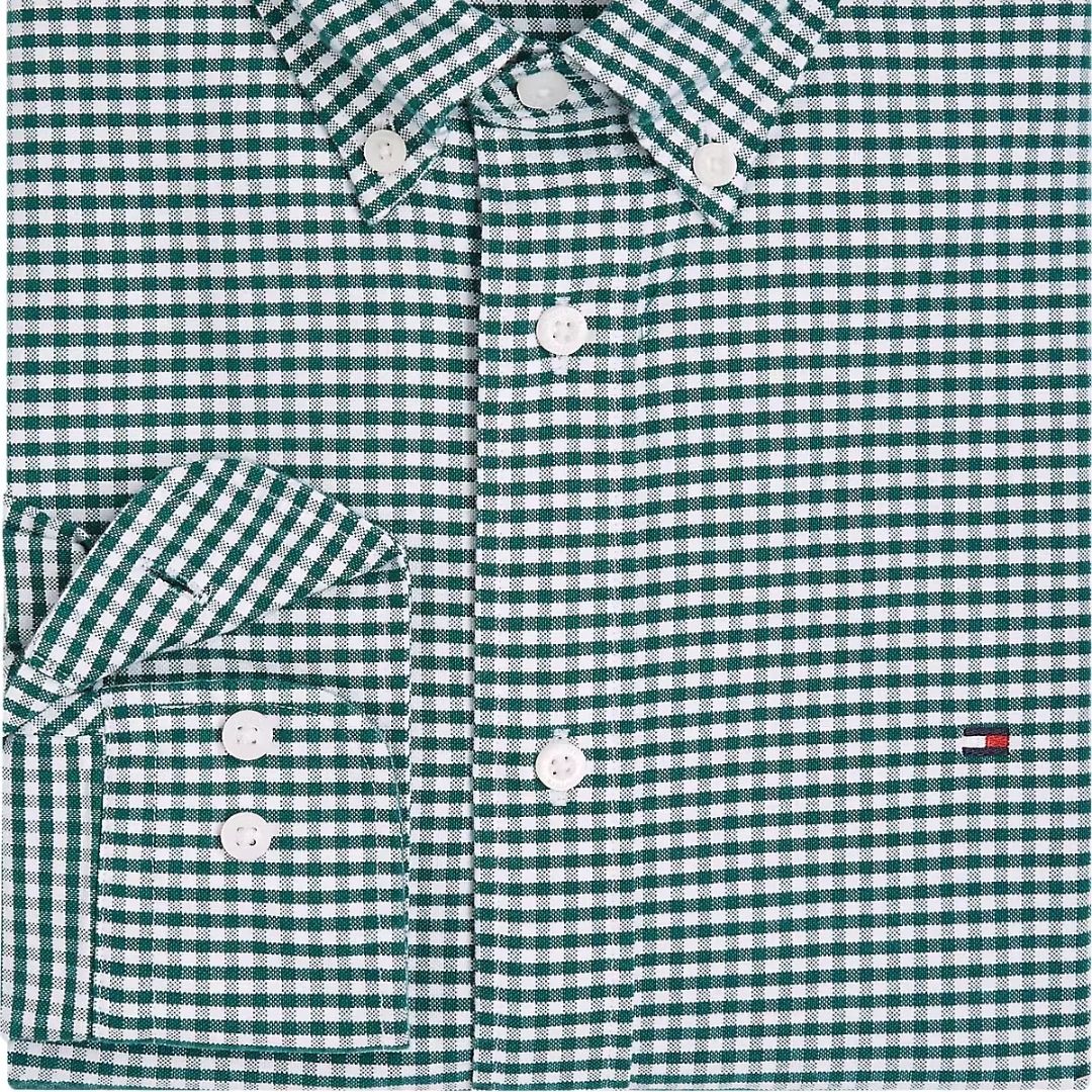 Tommy Hilfiger Heritage Oxford Gingham Regular Fit Shirt – Green