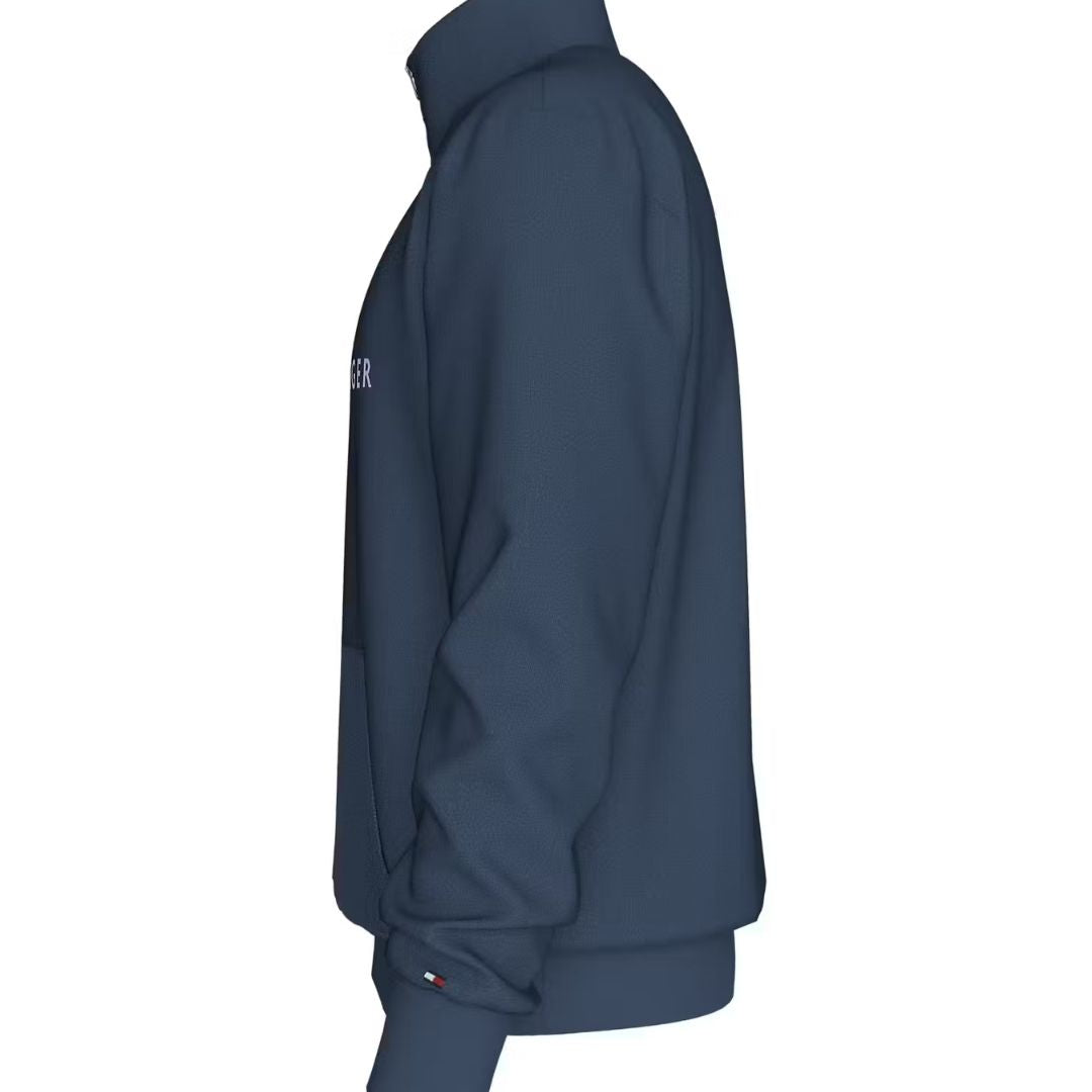 Tommy Hilfiger Logo Mock-Neck Sweatshirt – Blue