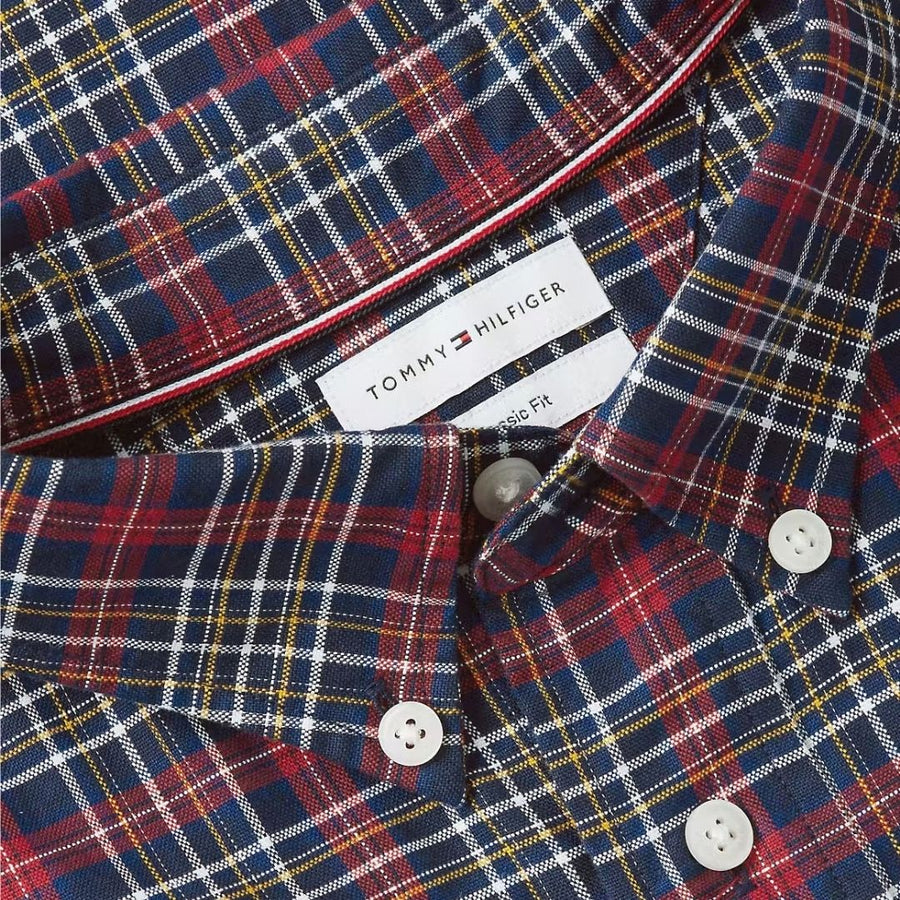 Tommy Hilfiger Oxford Tartan Relaxed Fit Shirt – Navy